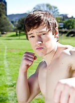Max Steel shows his cock and butt outdoors by Randy Blue With Max Steel