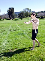 Max Steel shows his cock and butt outdoors by Randy Blue With Max Steel