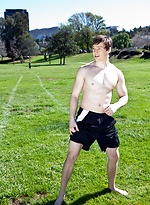 Max Steel shows his cock and butt outdoors by Randy Blue With Max Steel