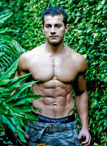 Hot muscle athlete Josh Curtis outdoor by Finest Latin Men