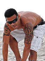 Marcos at the beach by Finest Latin Men