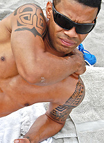 Marcos at the beach by Finest Latin Men