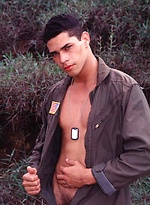 Latino army mechanic naked outdoors by Young Hot Latinos