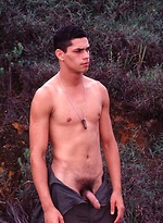 Latino army mechanic naked outdoors by Young Hot Latinos