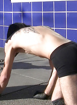 Shaved and fucked in a busy barbershop. Dylan Deap,Josh West. by Bound in Public