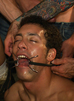 Use the stud's uncut cock as a shot glass at a public bar! Starring Josh West,DJ. by Bound in Public