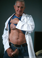 Dick Ryan strokes uncut dick by Hot Older Male