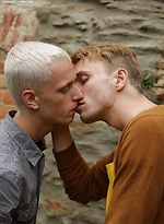 Dave Back and Jackson Madden banging outdoors. by BF Collection