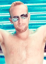 Steven Ponce posing by the pool by High Perfomance Men With Steven Ponce