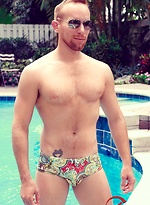 Steven Ponce posing by the pool by High Perfomance Men With Steven Ponce