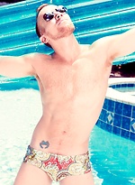 Steven Ponce posing by the pool by High Perfomance Men With Steven Ponce