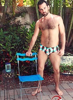 Hairy hunk Rich Kelly posing naked outdoors by High Perfomance Men With Rich Kelly