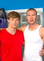 Lance Alexander gets a blowjob from Jay Cloud  in a locker room by Nextdoor Buddies With Lance Alexander