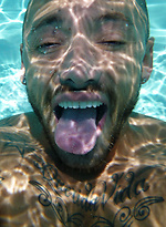 Poolside Porn Star shoot by Bentley Race