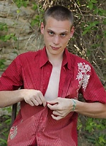 Cute twink Franky busts a big nut outdoors. by BF Collection