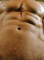 Ripped stud Michael Davids plays with this uncut dick. by BF Collection