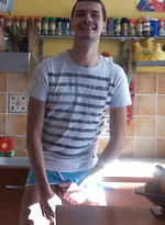 Max and Brian Flip Flop in the kitchen. Warm front! by French Dudes