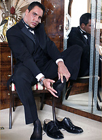 Marcello takes off his black suit and fills a condom with warm cum for one lucky fan by With Marcello With Marcello