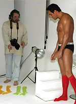 Marcello modelling for a sexy sock shoot in milan by With Marcello With Marcello