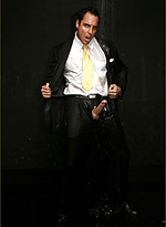 Soaking wet suit and yellow tie slowly stripped off of Marcello\'s hunky body by With Marcello With Marcello