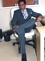 Feeling horny in his brand new fitted suit, Marcello tries out a fleshlight by With Marcello With Marcello