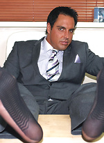 Feeling horny in his brand new fitted suit, Marcello tries out a fleshlight by With Marcello With Marcello