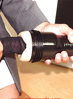 Feeling horny in his brand new fitted suit, Marcello tries out a fleshlight by With Marcello With Marcello