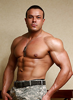 Dude shows his muscular body by Power Men