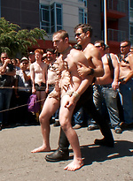 Cody Allen - Naked, Tied up, Zippered, Humiliated in Public by Bound in Public
