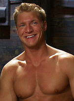 Blond Muscle stud blindfolded, flogged, humiliated and fucked by Bound in Public With Christian Wilde,Gavin Waters