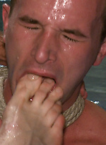 A slutty back-talker gets used and abused in front of a crowd at Steamworks bathhouse.  by Bound in Public With Nick Moretti