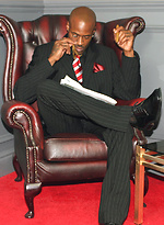 Smoking hot gay black man takes off his suit pants and plays with his cock by With Marcello