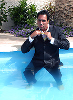 After a hard day at the office, Marcello couldn\'t wait to have a dip in the pool and have a great wank by With Marcello With Marcello