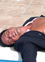 After a hard day at the office, Marcello couldn\'t wait to have a dip in the pool and have a great wank by With Marcello With Marcello