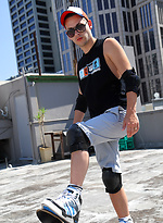 Tim Loux strips down on my rooftop by Bentley Race