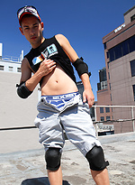 Tim Loux strips down on my rooftop by Bentley Race