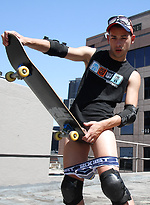 Tim Loux strips down on my rooftop by Bentley Race