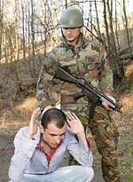 Skinny boy gets tied & forced to fuck by Gay WarGames