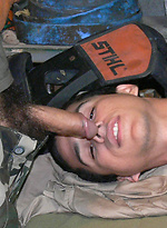 Twink gets tied up and fucked by Gay WarGames