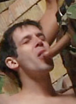 Skinny boy forced to suck cocks by two soldiers by Gay WarGames