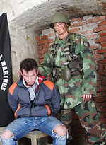 Hunted gay gets humiliated by Gay WarGames