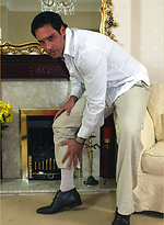 Marcello gets so turned on in his new sheer socks, he has to wrap them around his big dick and masturbate by With Marcello With Marcello