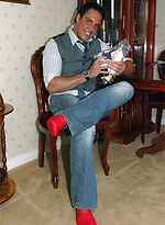 Hunky Marcello has bought a new pack of silky socks, he sniffs one pair as he shoots his load on another by With Marcello With Marcello