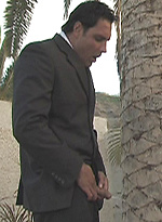 Fetish lover Marcello sniffs his dirty sock whilst wanking, before pissing outdoors by With Marcello With Marcello