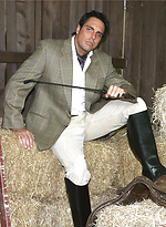 Marcello dressed in full riding suit masturbating in the stables by With Marcello With Marcello
