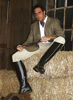 Marcello dressed in full riding suit masturbating in the stables by With Marcello With Marcello