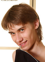 Brown-haired twink shows his cock by Enigmatic Boys