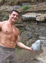 Muscular guy Brock plays with his cock by SeanCody