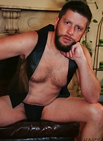 Dark haired gay Randy Scott wanking off his dick by Hairy and Raw