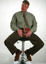 Gay in suit posing by Hot Older Male